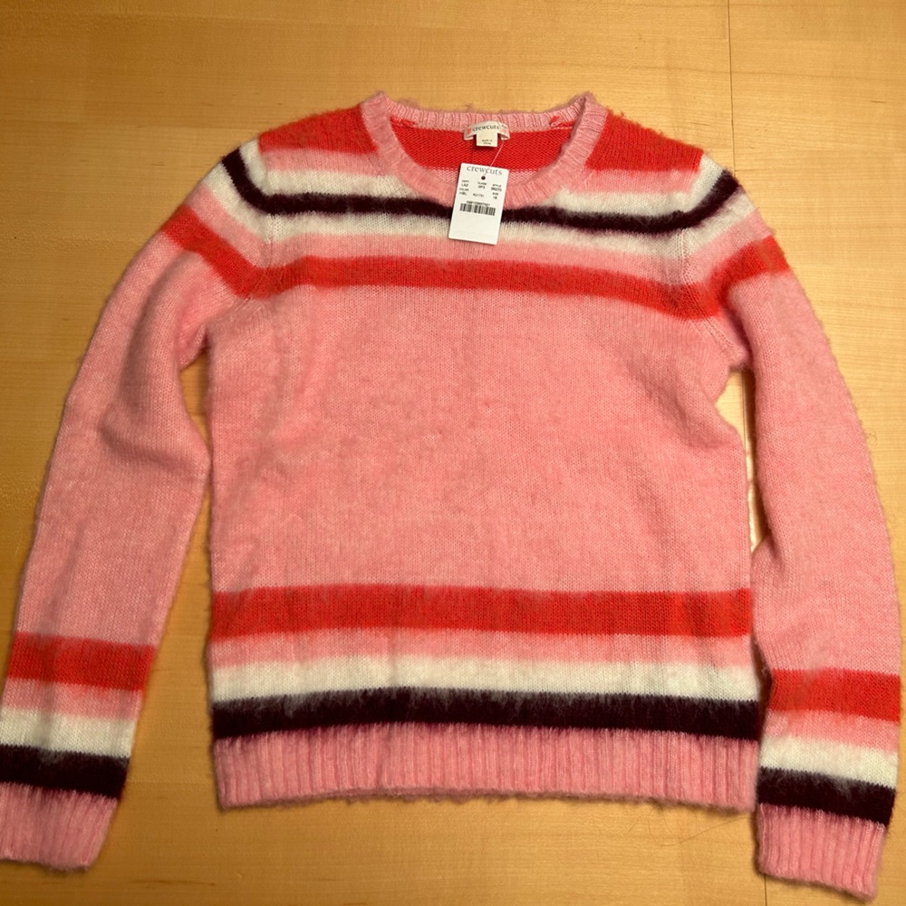 J. Crew crew cuts pink striped sweater. Size 16 UK